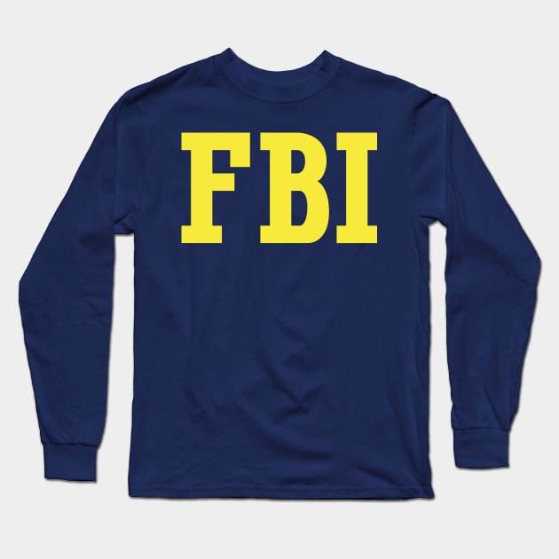 FBI Logo (front and back) Long Sleeve T-Shirt by GraphicGibbon